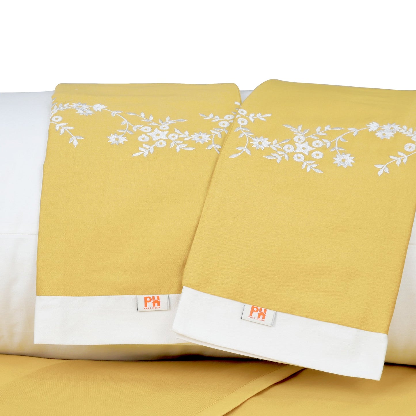 Luxury Marigold Pastel Bedsheet