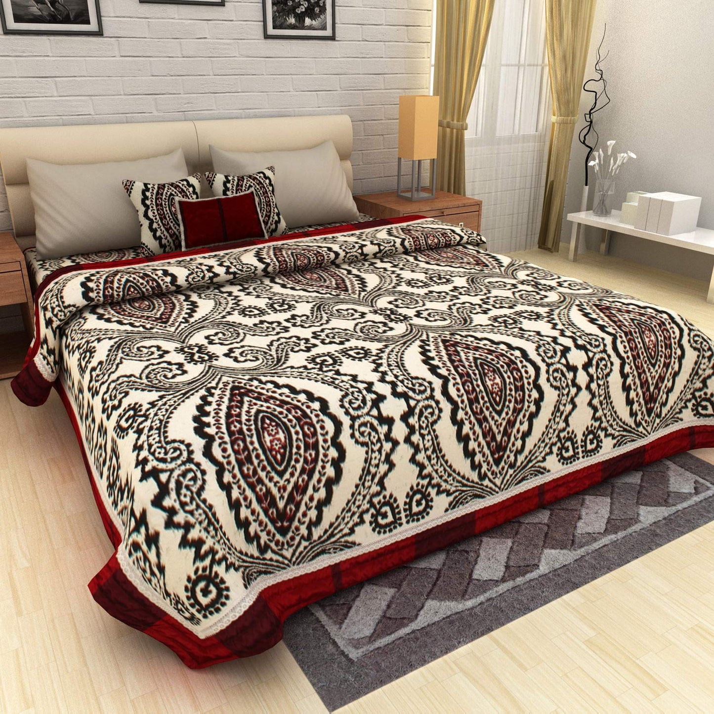Cotton Quilted Bedcover - Off White