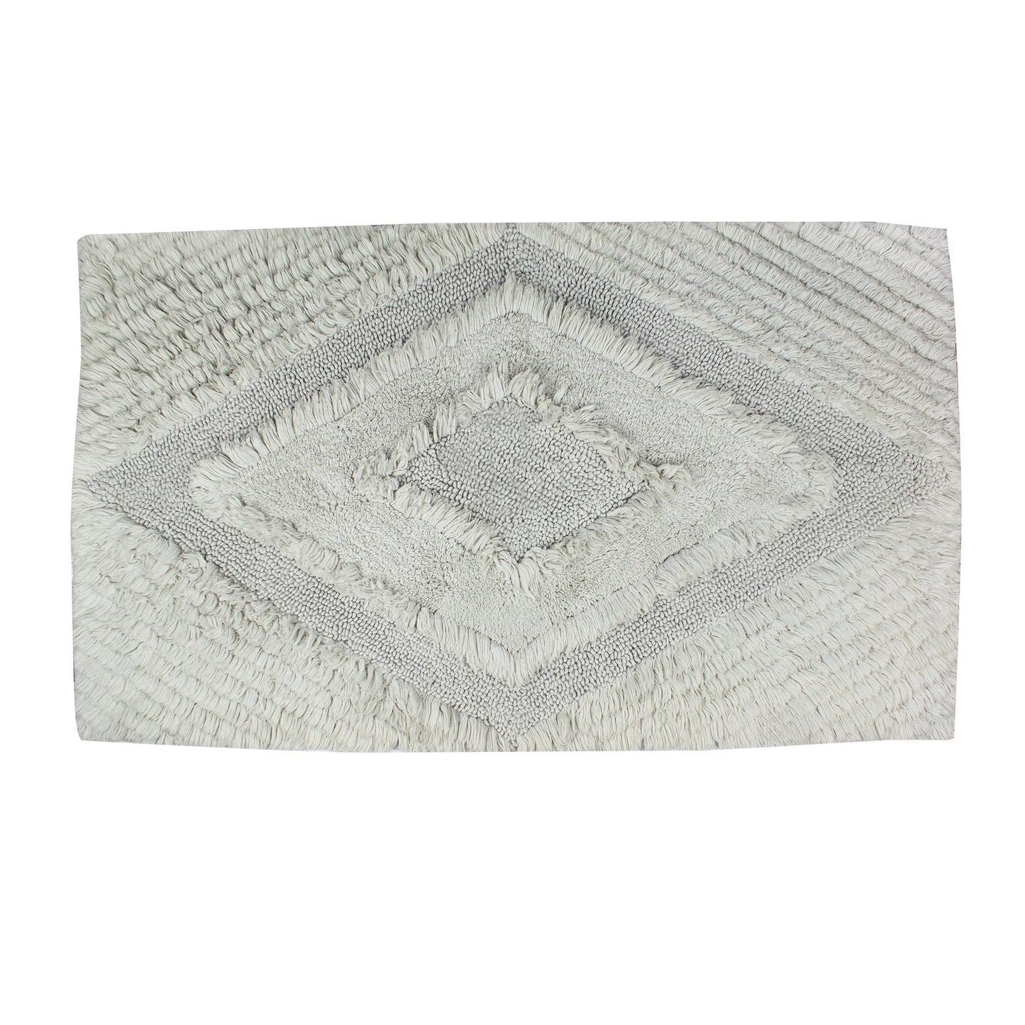 Boho Bath Mat - White