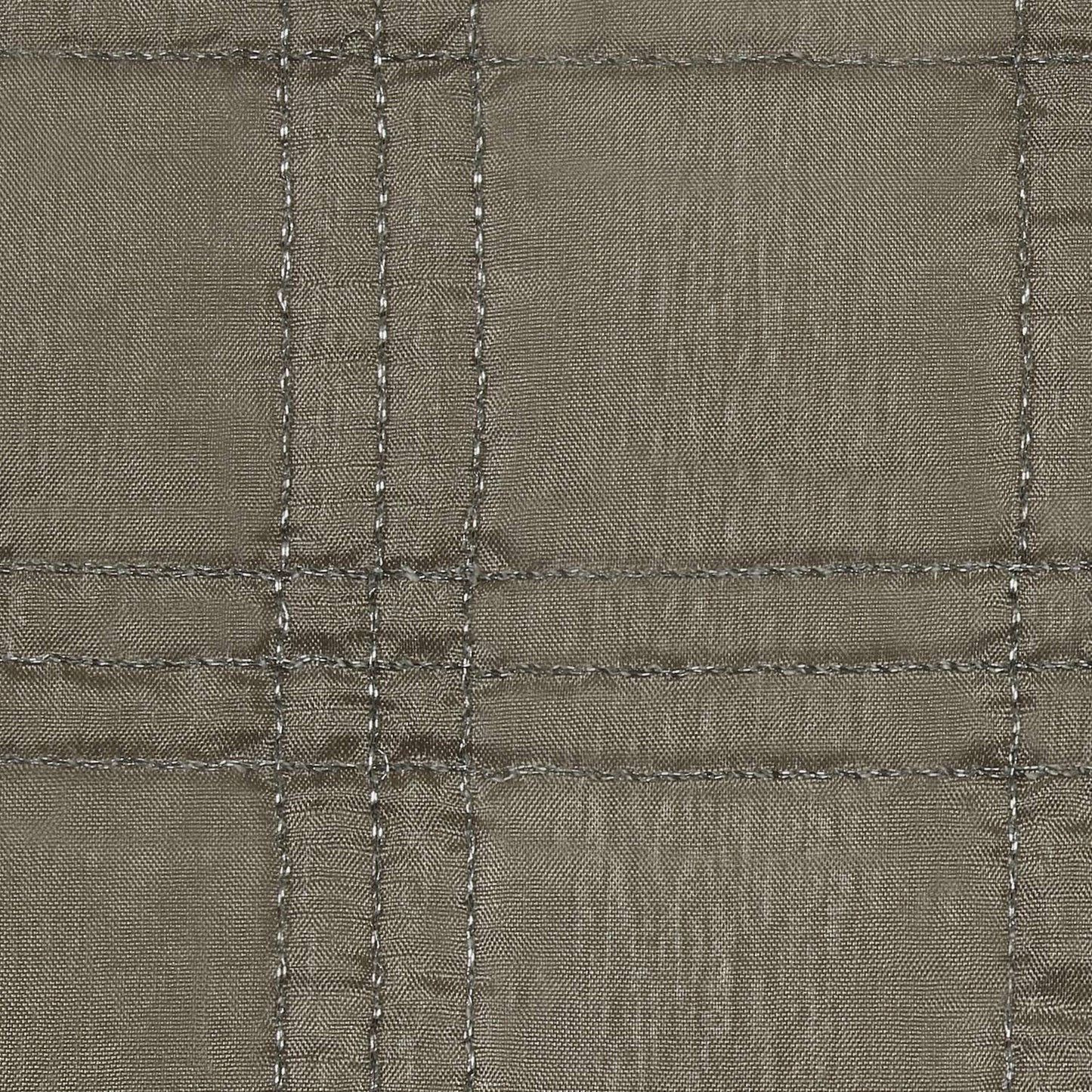 Faux Silk Quilted Bedcover - Silver Grey