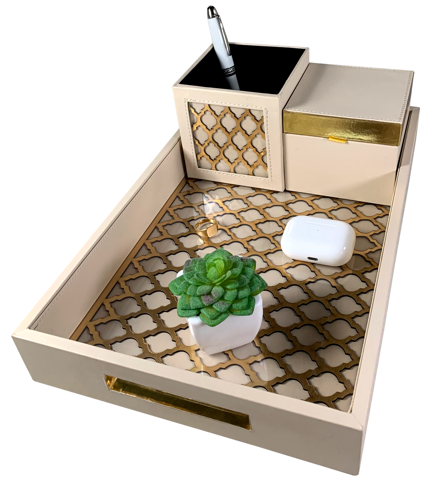 Cream & Gold Tray