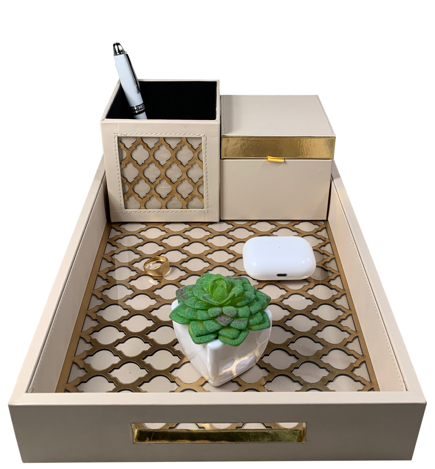 Cream & Gold Tray