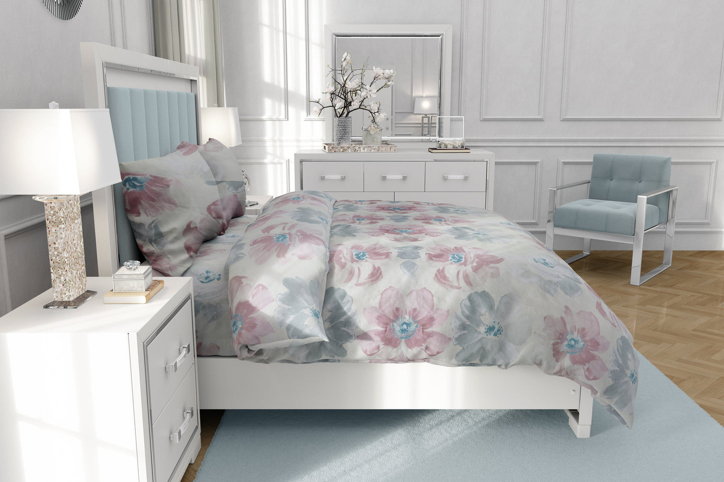 Gardenia Floral Cotton Bedsheet