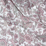 Premium Cotton Bedsheet - Pink Paisley