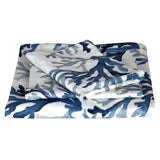 Premium Cotton Bedsheet - White & Blue