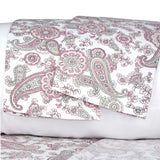 Premium Cotton Bedsheet - Pink Paisley