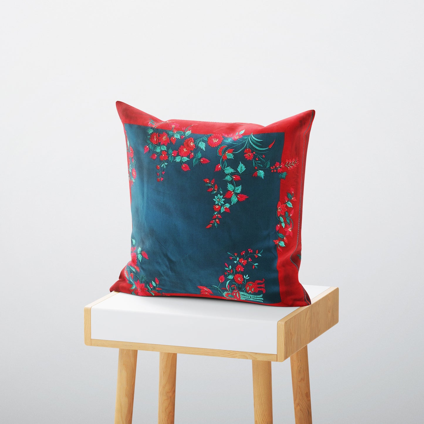 Cushion Cover_ Blue & Red