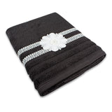 Royal Touch Charcoal Gray Lattice Towel