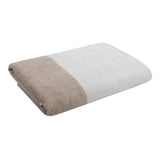 Pure Cotton Towel - Cream & Brown