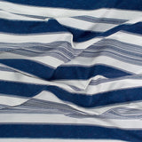 Premium Cotton Bedsheet - Indigo Stripe