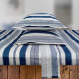 Premium Cotton Bedsheet - Indigo Stripe