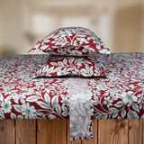 Premium Cotton Bedsheet - Maroon Floral