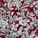 Premium Cotton Bedsheet - Maroon Floral