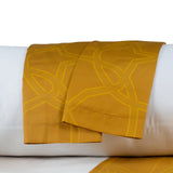 Premium Cotton Bedsheet - Ombre Brown Mustard