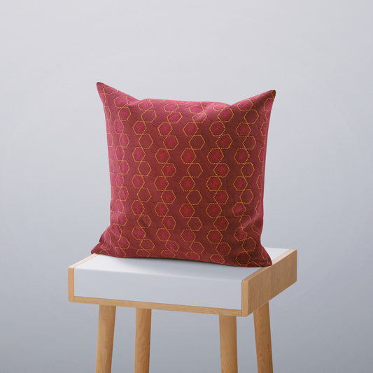 Cushion Cover - Burgundy Mosaic