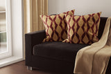 Cushion Cover - Maroon and Gold Petals